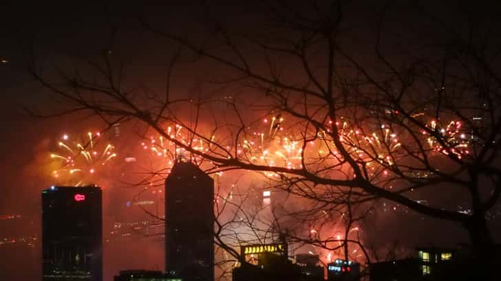 Vuurwerk Hong Kong