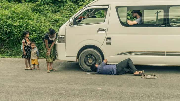 Backpacken in Laos, autopech