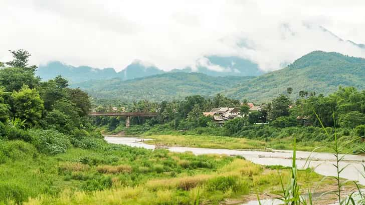 Bamboebrug Luang Prabang