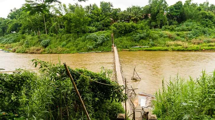 Bamboebrug Luang Prabang