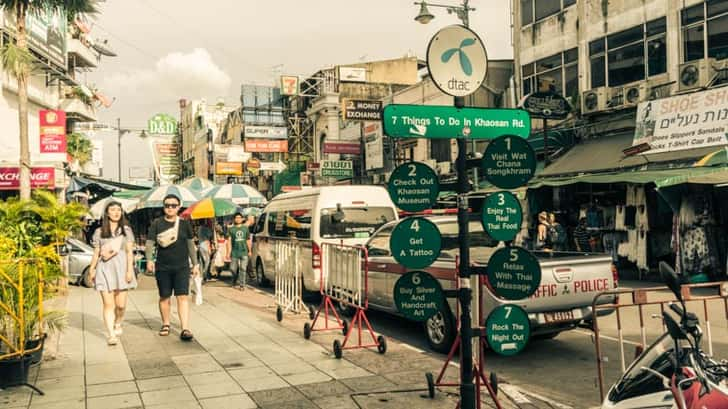 Bangkok, Thailand. Khao San Road. Bangkok Bezienswaardigheden