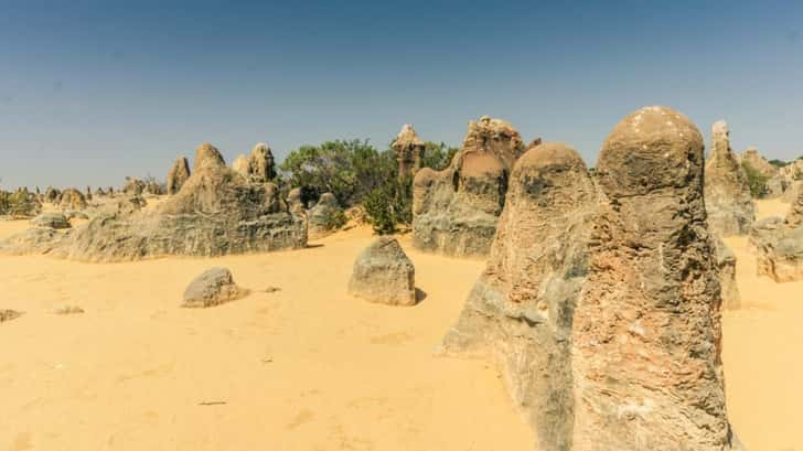 De pinnacles Desert, De Pinnacles Woestijn ten noorden van Perth