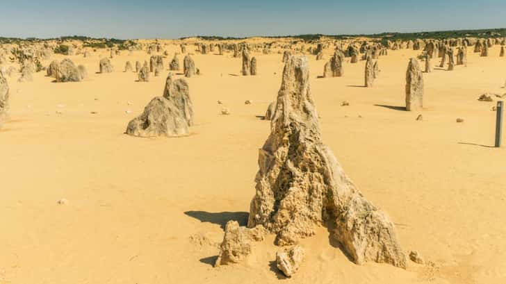 De pinnacles Desert, De Pinnacles Woestijn ten noorden van Perth