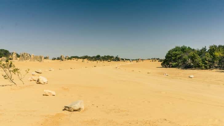 De pinnacles Desert, De Pinnacles Woestijn ten noorden van Perth