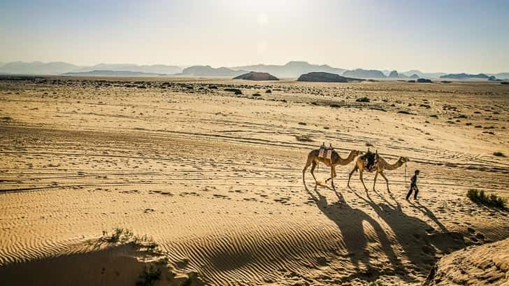 Wadi-Rum Woestijn, Jordanië