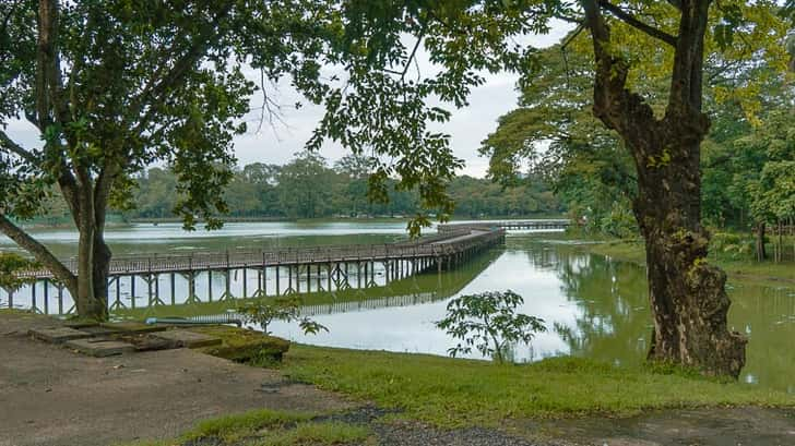 Kandawgyi lake in Yangon, Myanmar