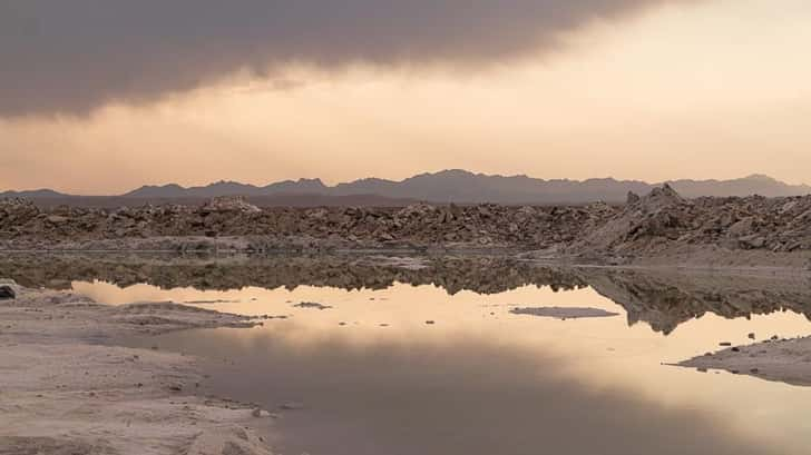 Zoutmeer van Varzaneh Iran