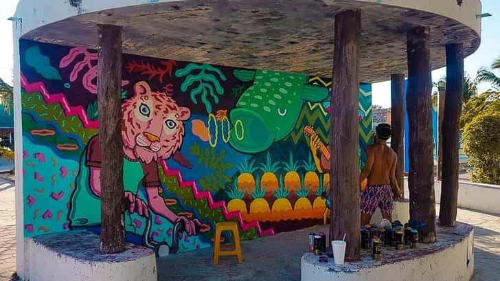 Street art Isla Holbox Mexico