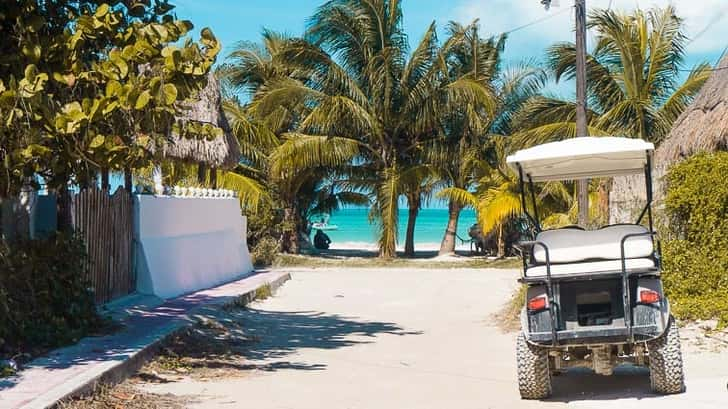 Golfkar huren op Isla Holbox