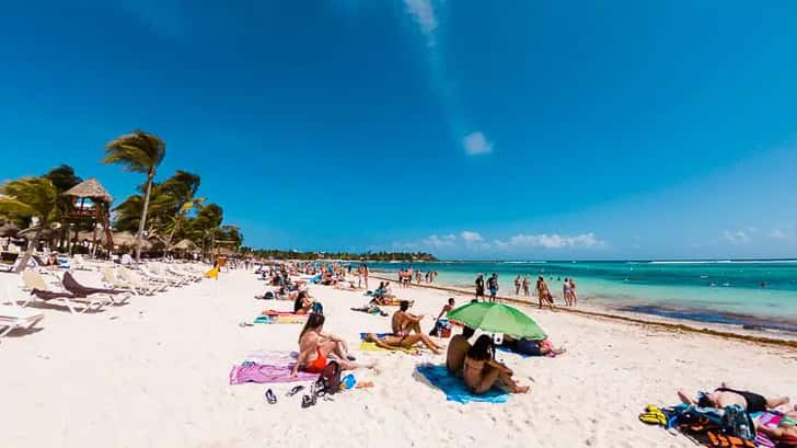 Het strand van Akumal, Mexico