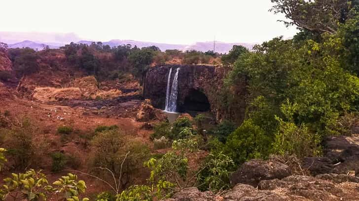 Waterval. Bahir Dar, Ethiopië