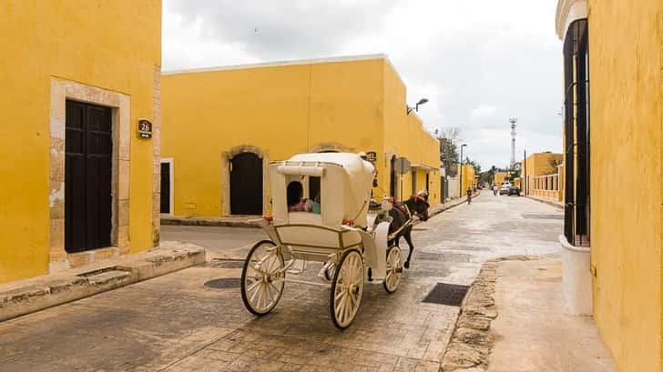 De gele stad Izamal, Mexico