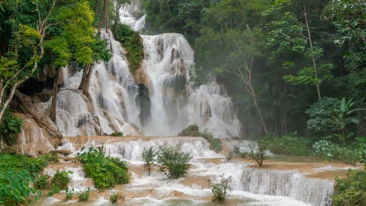 Mooiste watervallen: Kuang Si Falls Luang Prabang, Laos