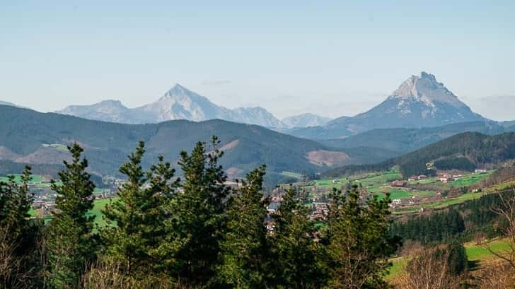 Het binnenland van Baskenland