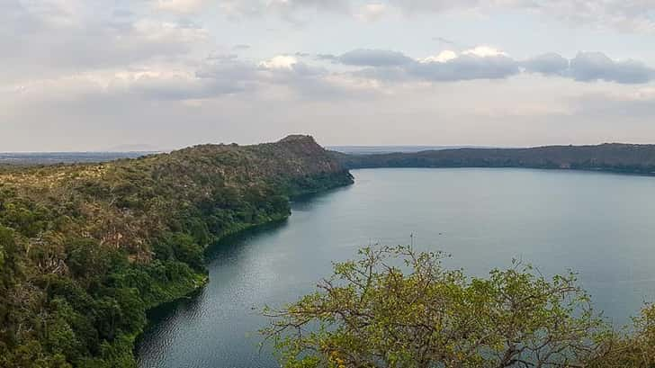 Panorama over Lake Chala