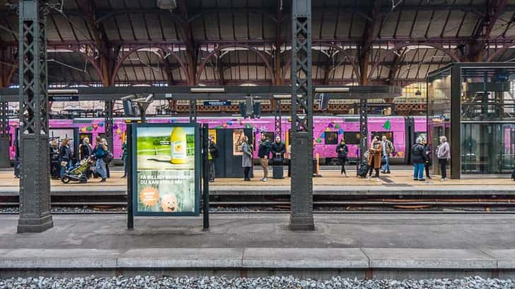 Trein van Kopenhagen naar Malmö