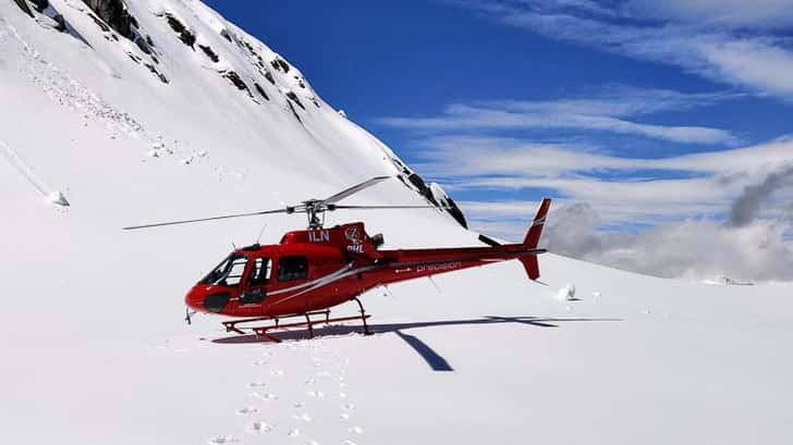 Helikoptervlucht Zuidereiland Nieuw-Zeeland