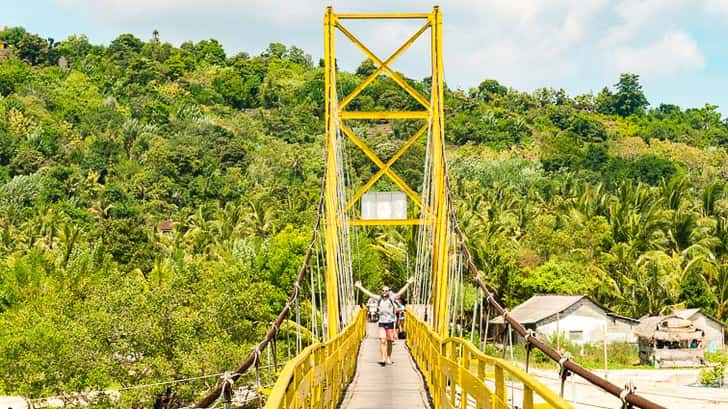 Brug tussen Nusa Lembongan en Ceningan