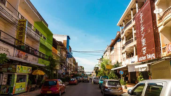 Straatbeeld Vientiane