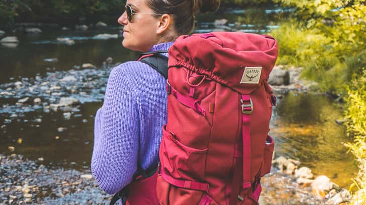 Backpacken - Kirsten met haar backpack