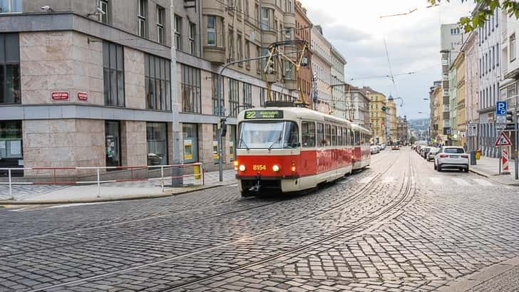 Tram in Praag