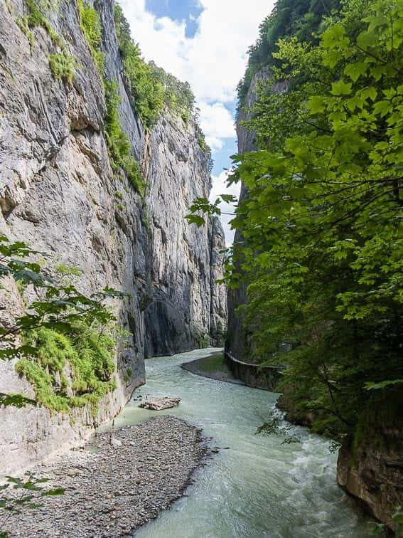 Rivier de Aare en de kloof