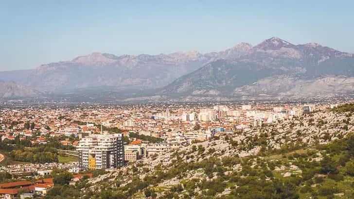 Shkodër in Albanië uitzicht