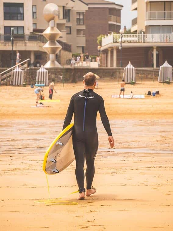 Surfen in Zarautz in Spaans Baskenland 