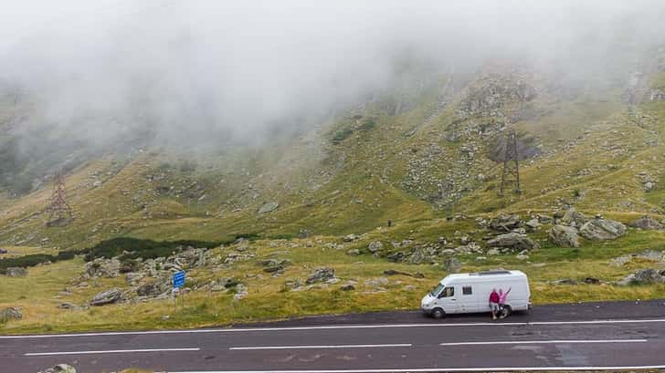 Transfăgărășan road Roemenië