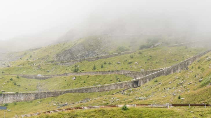 Transfagarasan road in Transsylvanië