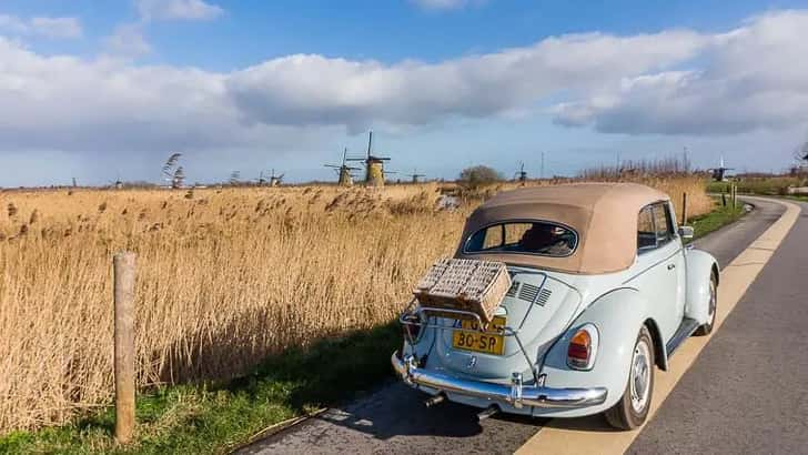 Touren in een oldtimer