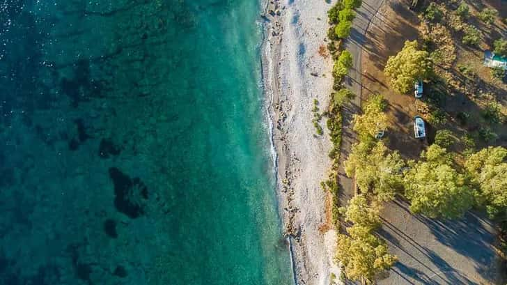 Wildkamperen in Griekenland: Ritsa Beach - Kardamyli, Peloponnesos