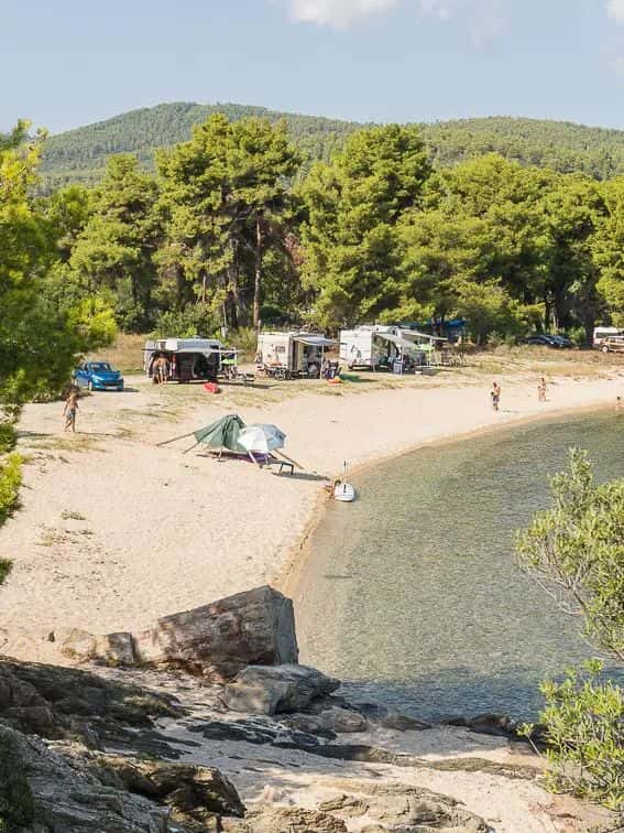 Wildkamperen in Griekenland: Azapiko Beach - Sithonia, Chalkidiki