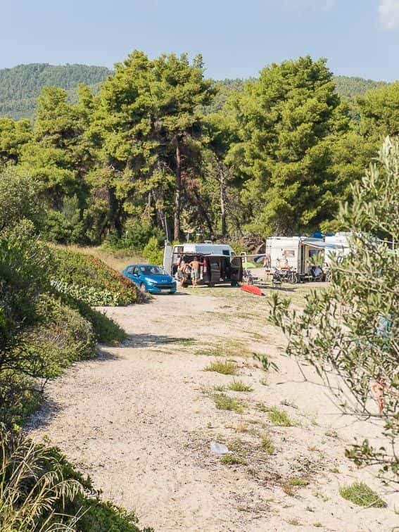 Wildkamperen in Griekenland: Azapiko Beach - Sithonia, Chalkidiki