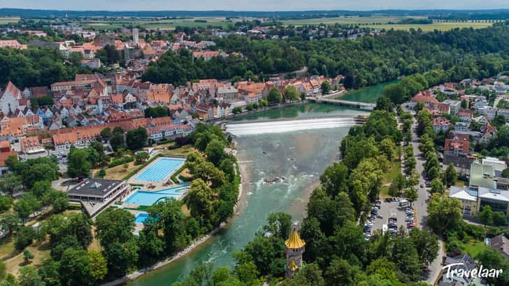 Lechwehr waterval in landsberg am Lech