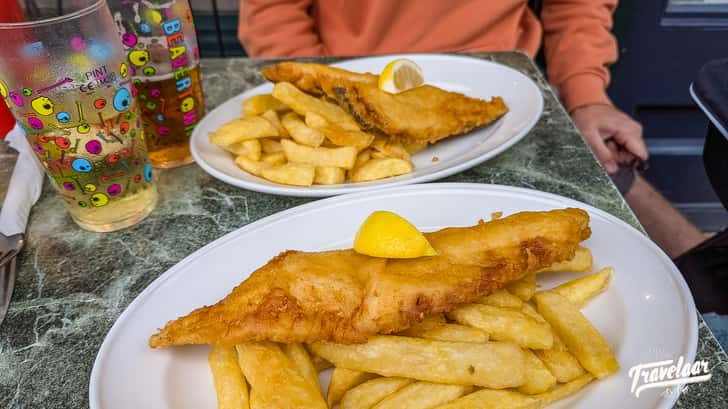 Fish & Chips eten bij Seafarer Canterbury