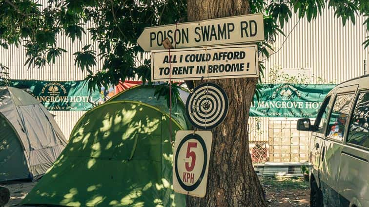 Roebuck Caravan Park. MCG. Broome