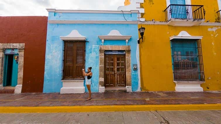 Kleurrijke straten Campeche Mexico