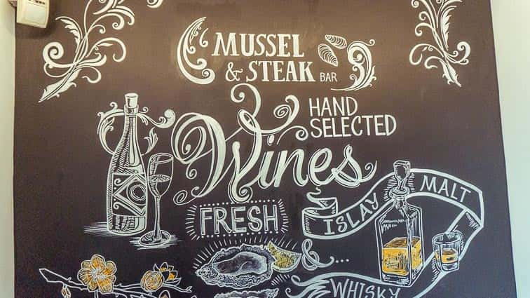 Eten en drinken in Edinburgh: The Mussel and Steak Bar