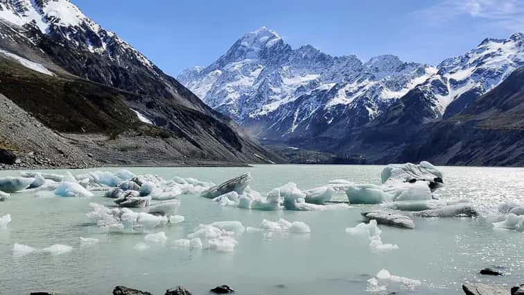Hooker Glacier Nieuw Zeeland