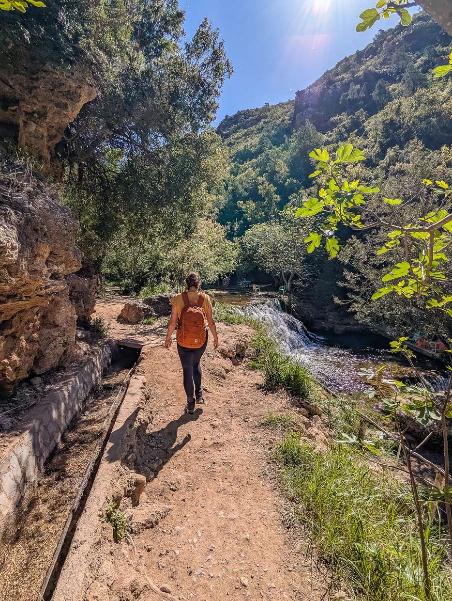 wandelroute naar de watervallen