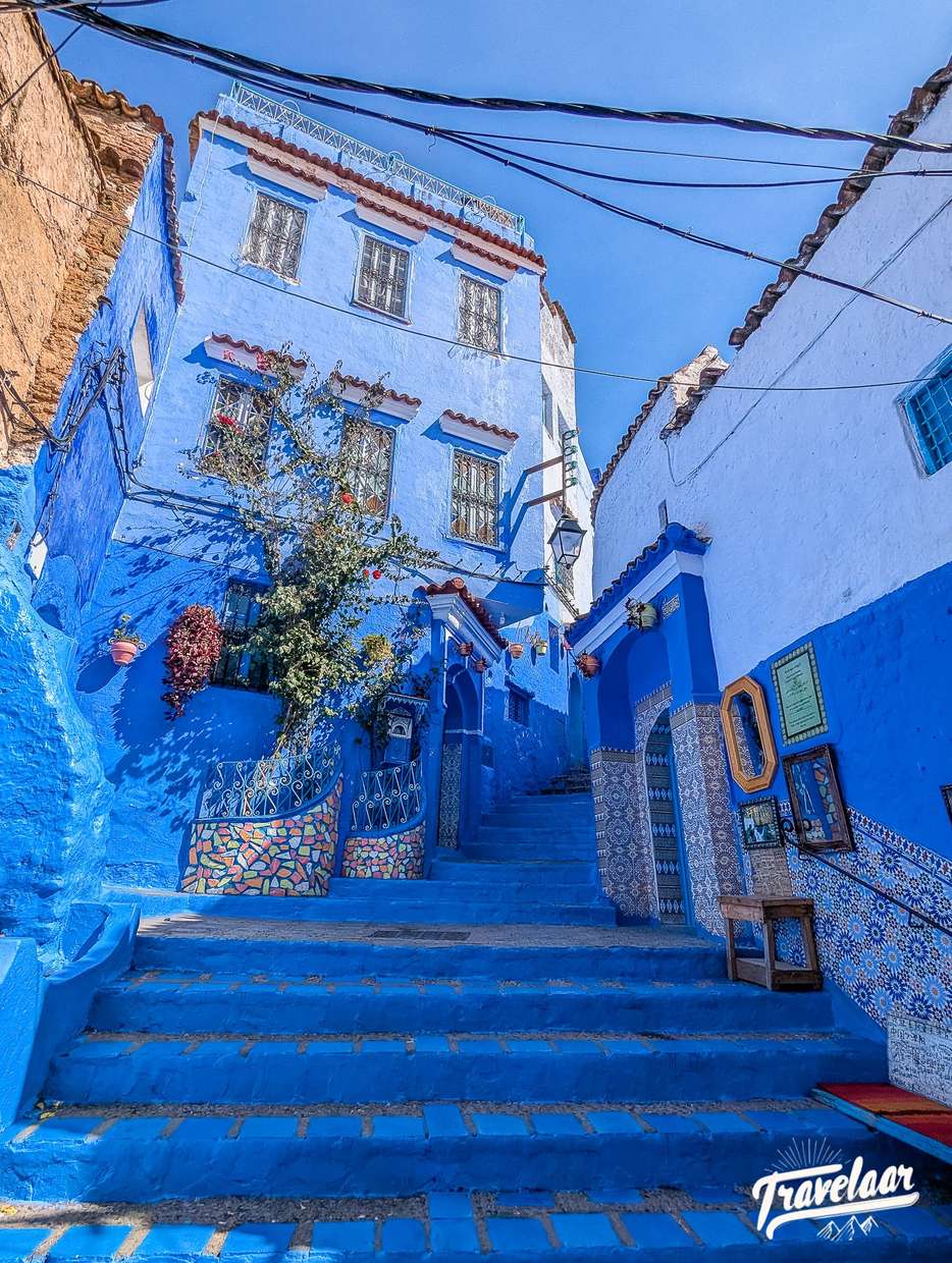 De blauwe stad van Marokko 