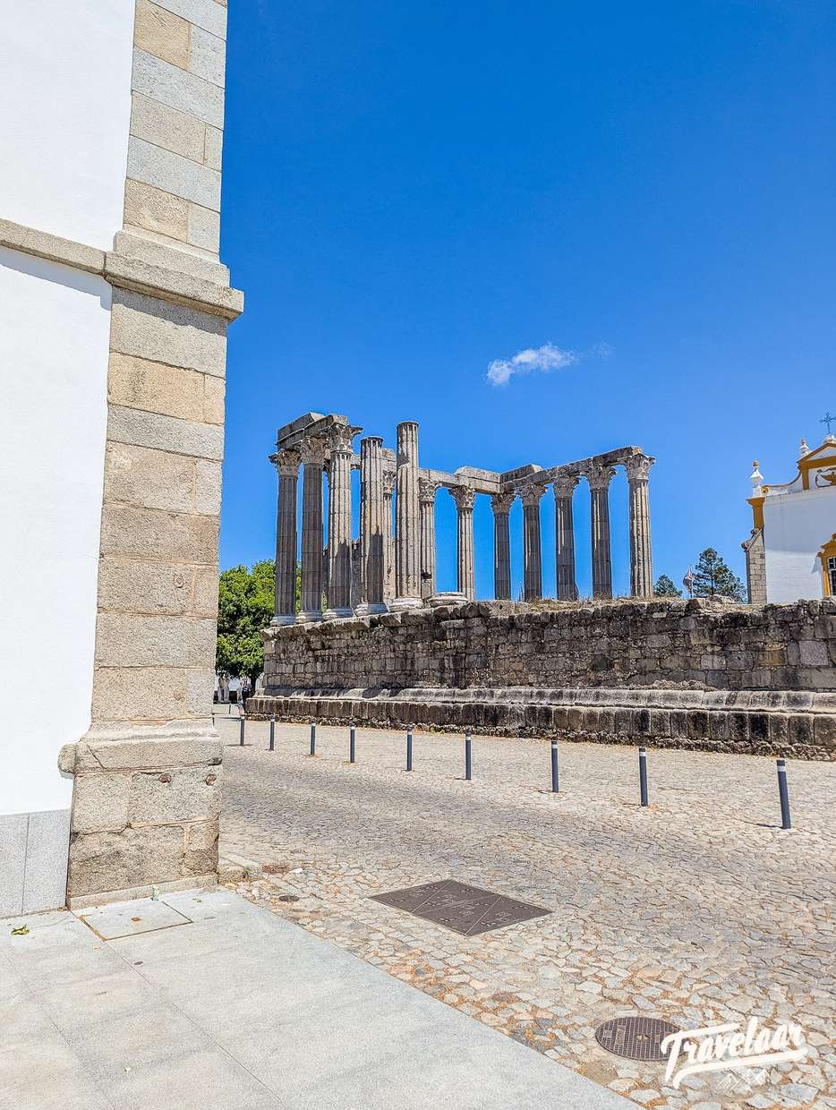 Romeinse tempel in Evora in Portugal