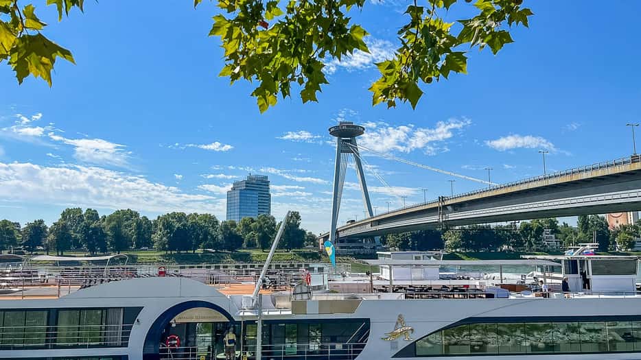 Wandeling langs de Donau in Bratislava