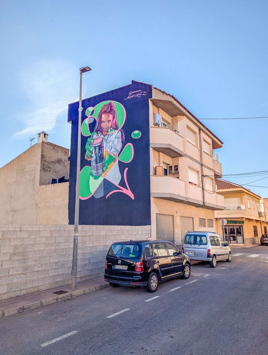 Street art spotten in Los Alcazares in de regio Murcia