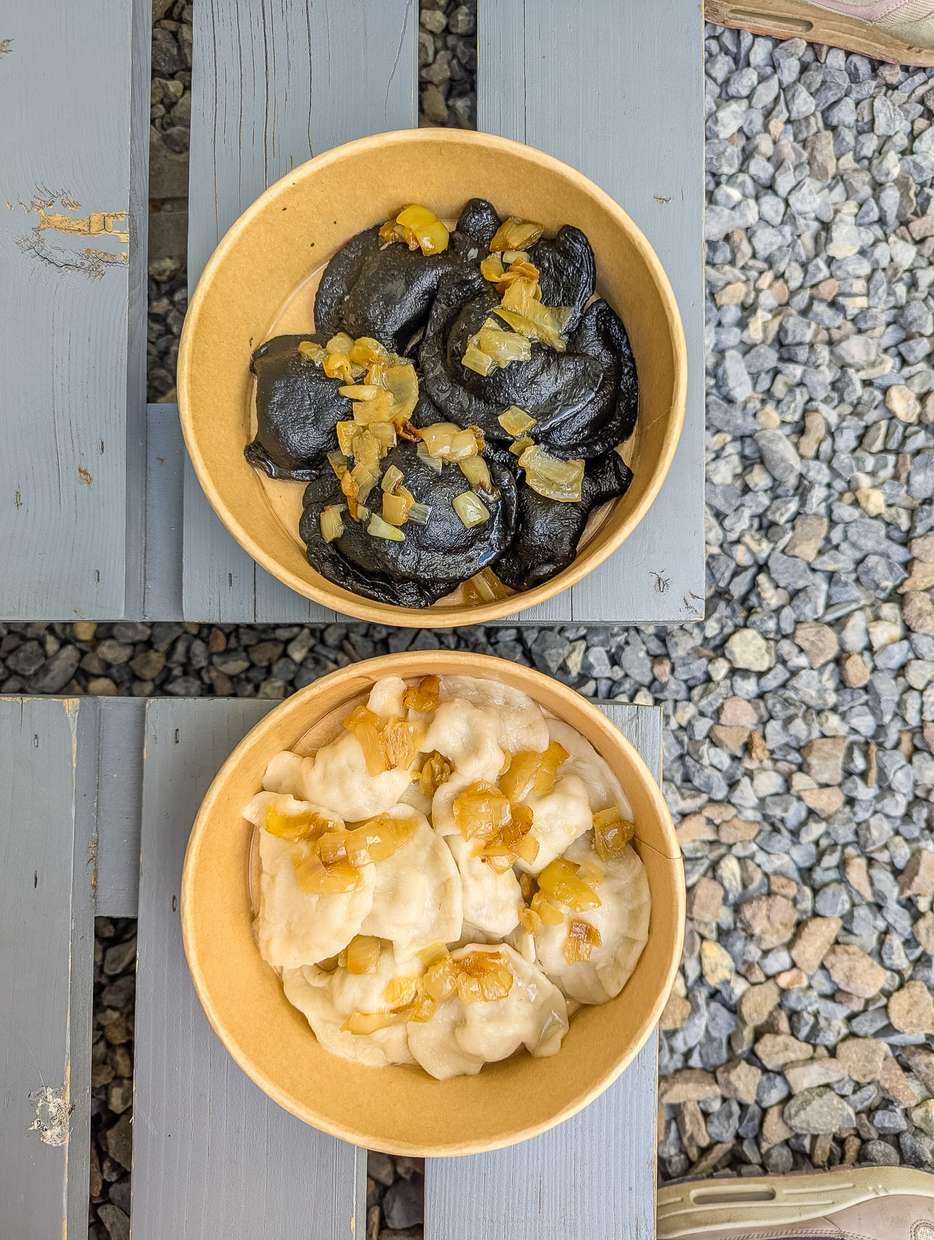 Pierogi eten in Krakau
