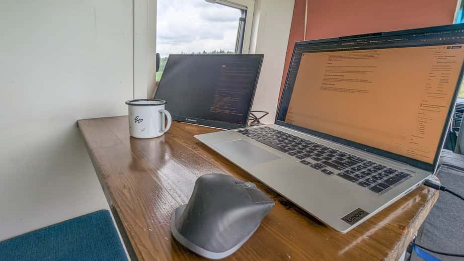 Remodius travel monitor aangesloten aan mijn laptop