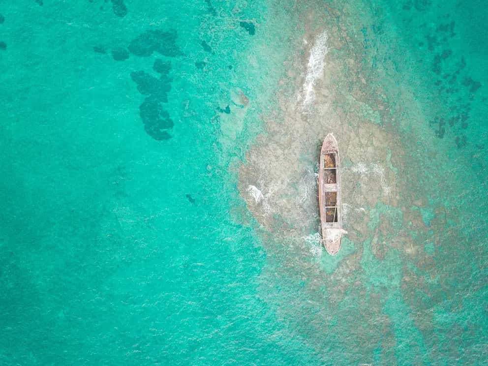 Gestrand schip in Cyprus