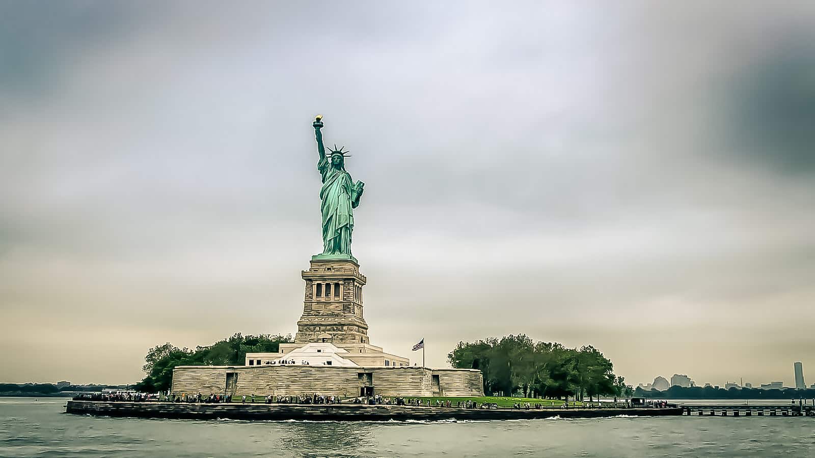 Vrijheidsbeeld. Doen in New York