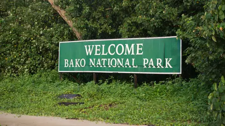 Bako National Park, Borneo, Maleisië. Welkomsbord